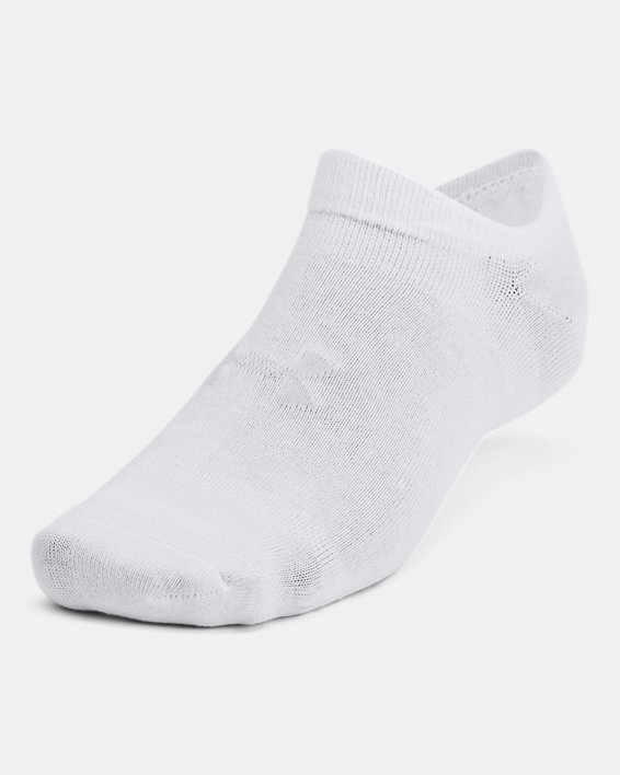 Unisex UA Essential 6-Pack No-Show Socks in White image number 1